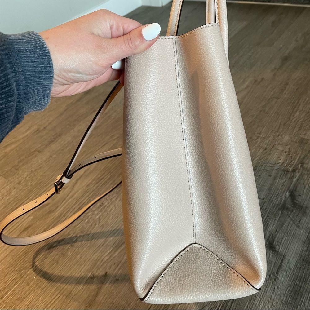 KATE SPADE Eva Satchel Blush Pink Leather Convertible Crossbody Bag - Picture 9 of 16